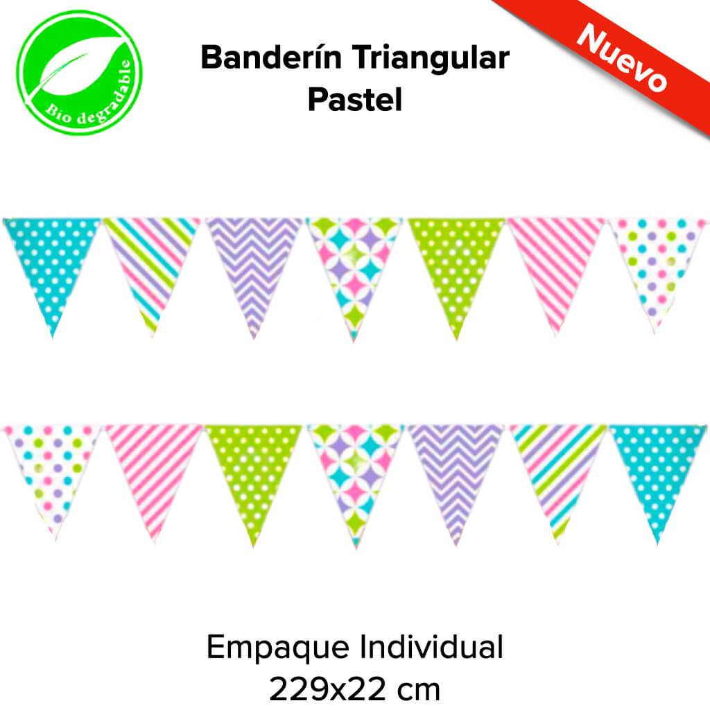 Banderín Triangular Pastel - BolsaDeRegalo.com