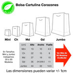 Bolsa Cartulina Corazones Pqt c/10pzs - BolsaDeRegalo.com