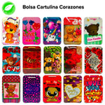 Bolsa Cartulina Corazones Pqt c/10pzs - BolsaDeRegalo.com