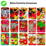 Bolsa Cartulina Corazones Pqt c/10pzs - BolsaDeRegalo.com