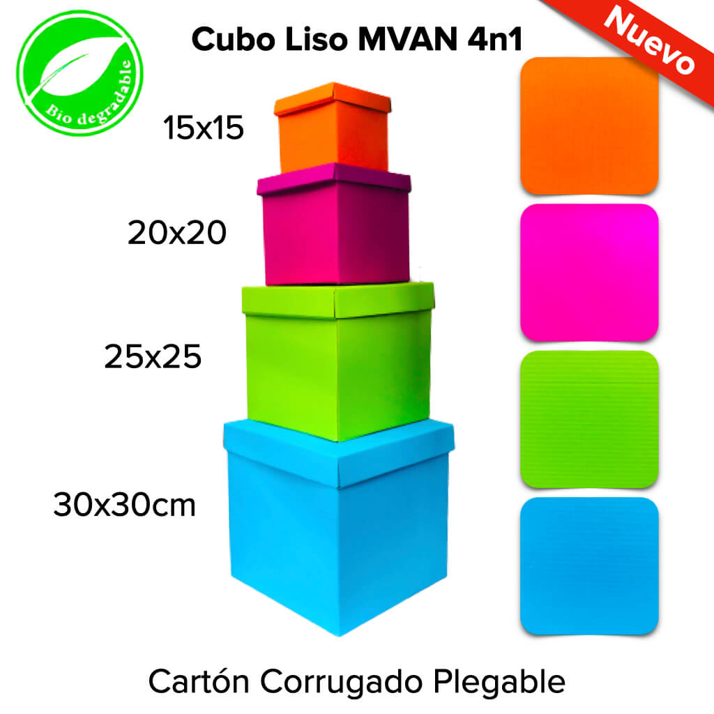 Caja Cubo Liso MVAN 4n1