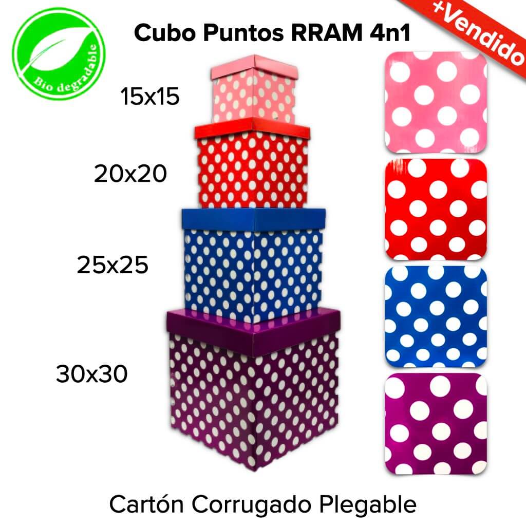 Caja Cubo Puntos RRAM 4n1 - BolsaDeRegalo.com