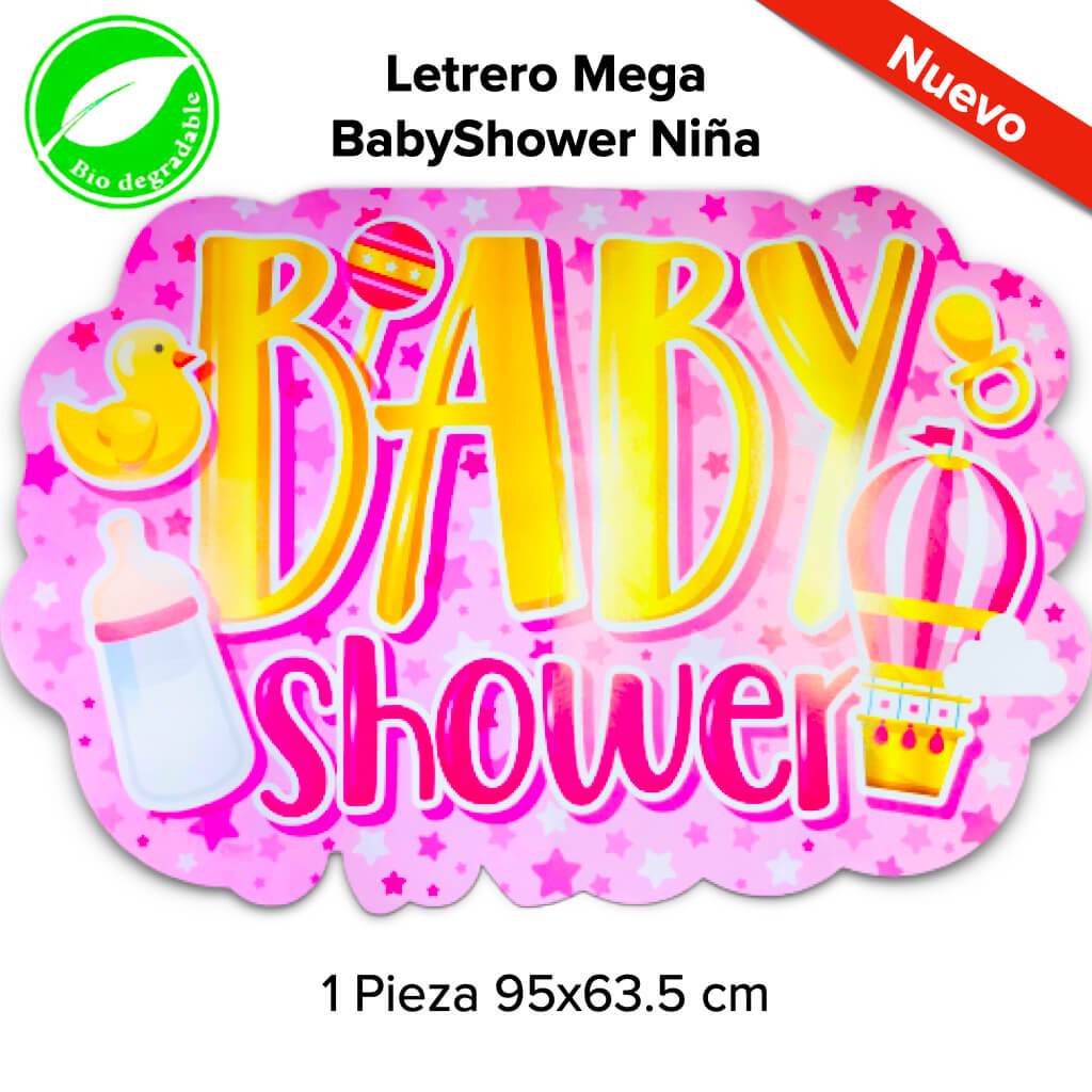 Letrero Mega BabyShower Niña - BolsaDeRegalo.com