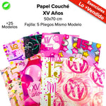 Papel Couché Fajilla c/5 pliegos - BolsaDeRegalo.com