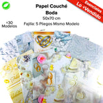 Papel Couché Fajilla c/5 pliegos - BolsaDeRegalo.com