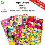 Papel Couché Fajilla c/5 pliegos - BolsaDeRegalo.com
