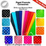 Papel Francés CORAZONES Fajilla C/5 pliegos