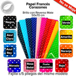 Papel Francés CORAZONES Fajilla C/5 pliegos