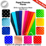 Papel Francés FLORES Fajilla C/5 pliegos