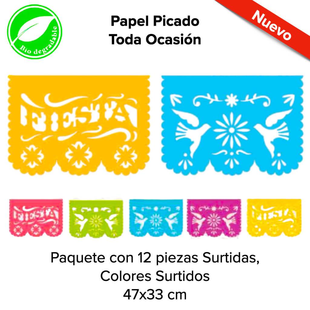 Papel Picado Toda Ocasión Pqt C12 Pzas 2561