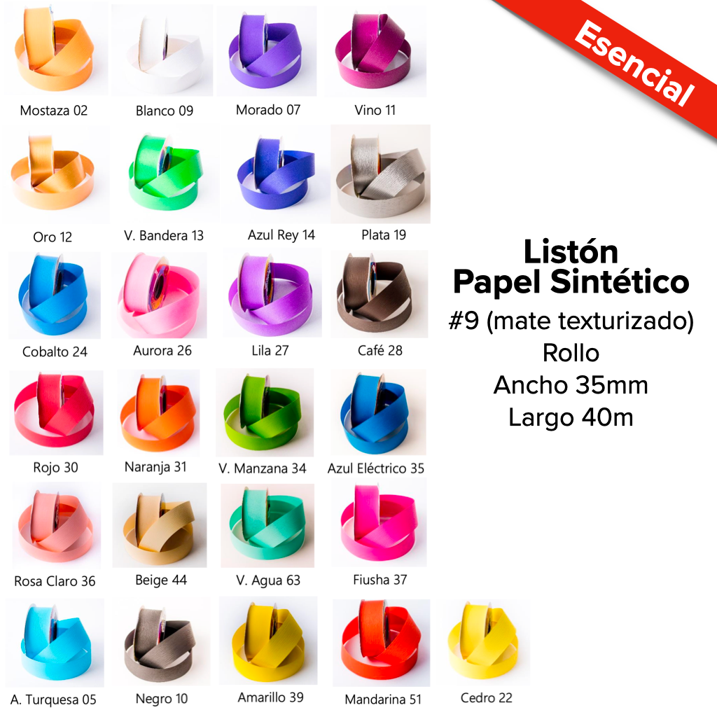Listón Papel Sintético #9