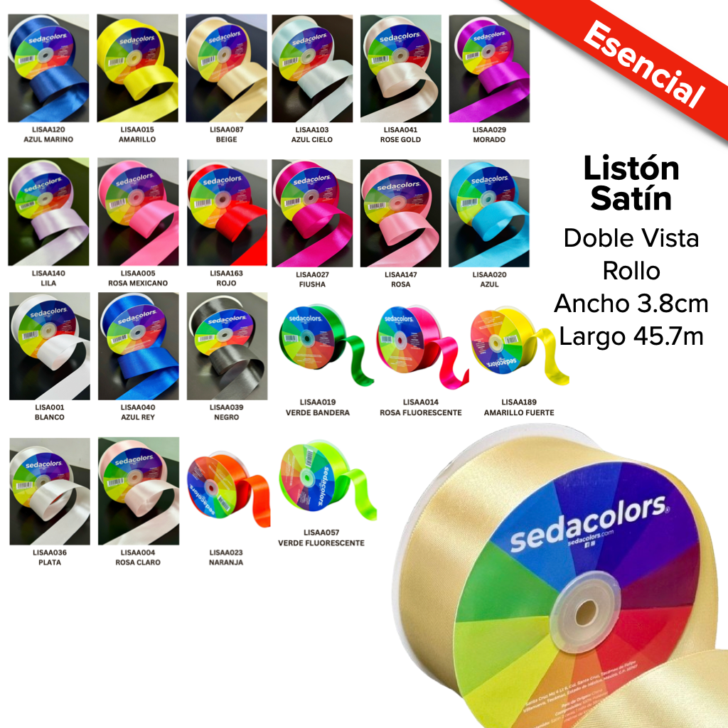 Listón Satín Doble Vista