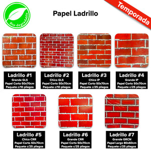 Papel Ladrillo Pqt 25 pliegos