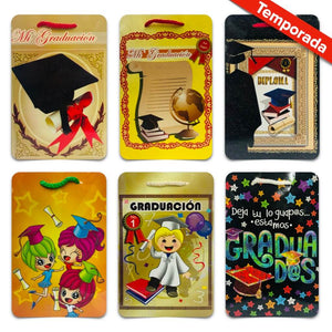 Bolsa Cartulina Graduación Pqt c/10 - BolsaDeRegalo.com