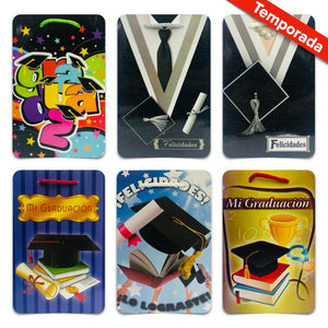 Bolsa Cartulina Graduación Pqt c/10 - BolsaDeRegalo.com