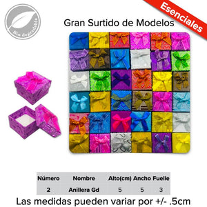 Caja de Joyería (Rígida) Pqt c/5pzs - BolsaDeRegalo.com