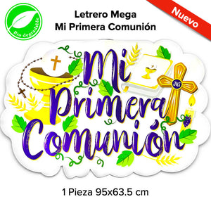 Letrero Mega Mi Primera Comunión